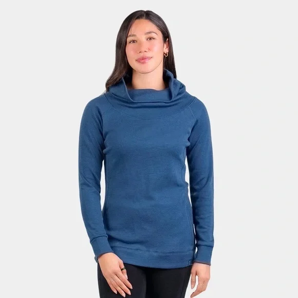 Woolly pro-knit merino wool long sleeve cowl neck tunic top with pockets… - Picture 16 of 16